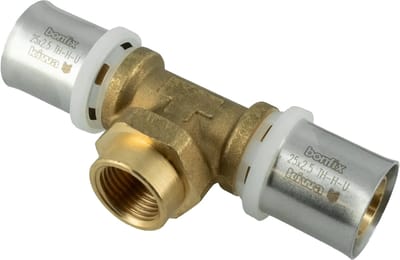 Bonfix Alu-pers T-stuk 25 x 1/2″ bi.dr. 25 mm