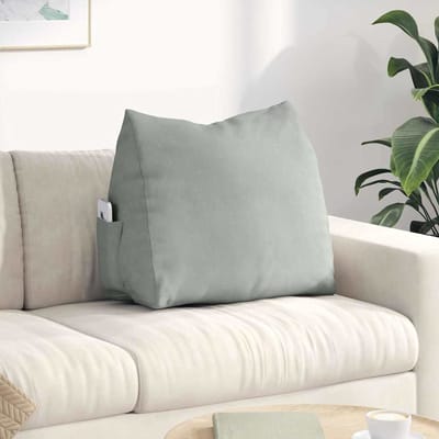 vidaXL - Rugkussen - Lichtgrijs - 60 - x - 20 - x - 50 - cm - Corduroy - stof