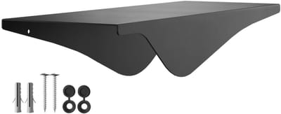 Wandplank HOVER-VIII 350x130x80mm zwart