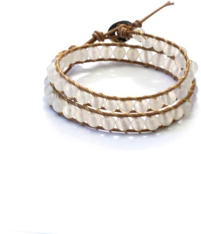 Heaven Eleven wrap witte stenen en leer fits all