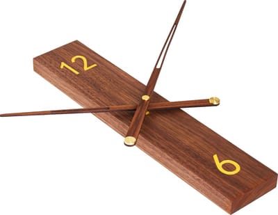 QUVIO Klok – Wandklok – Klokken – Wandklokken – Wandklok hout – Grote wandklok – Klok hout – Rechthoekige klok – Klok rechthoek – Muurklok hout – 40 cm – Hout – Donkerbruin