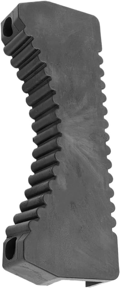 Ladderpaal Stabilisator - Antislip Mat - Veilig Klimmen - Boogvormig Ontwerp - 25x9x3.5 cm - Zwart