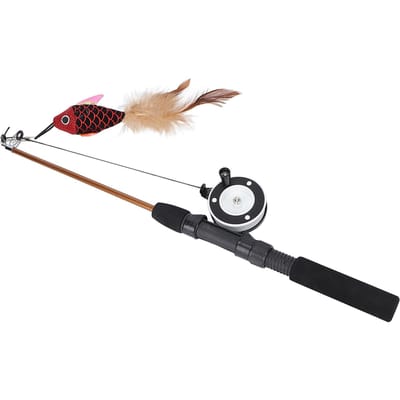 Kat Hengel Speelgoed Bijtbestendig Multifunctioneel Kat Veer Plager Stok Speelgoed voor Katten black