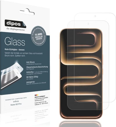 dipos – 2x Matte Pantserfolie geschikt voor Infinix Note 60 Pro | 9H Screenprotector