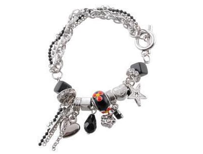 Behave - Armband met bedels en steentjes - speelse look voor dagelijks gebruik