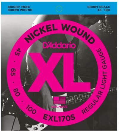 D'Addario 4er bas XL nikkel 45-100 45-65-80-100, EXL170S - Snarenset voor 4-string basgitaar