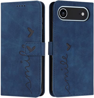 Coverup Hoesje - Geschikt voor iPhone Air Hoesje - Coverup Smile Book Case - Blauw
