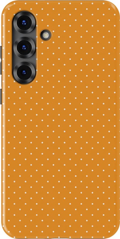 Micro Dots Tough Hoesje Samsung Galaxy S25 Plus | Geschikt Voor Mag | Stippen Motief Backcover Samsung Galaxy S25 Plus Golden Glow