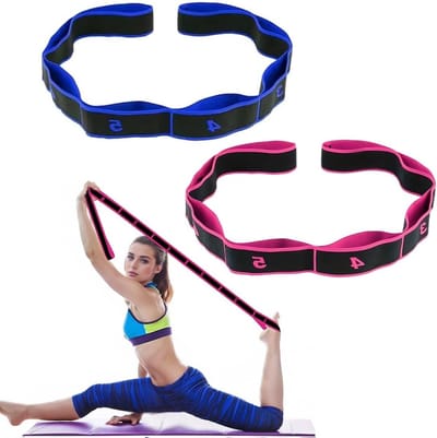 Set van 2 Elastische Fitness Bands voor Yoga en Pilates - Ideaal voor Sport en Stretching
