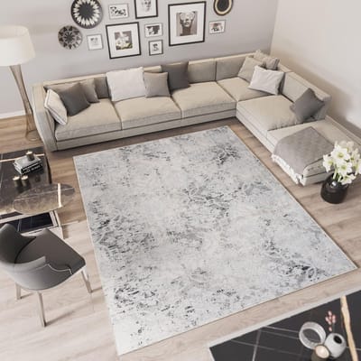 Tapiso Troya Vloerkleed Woonkamer Slaapkamer Beige Lijnen Vintage Design Eyecatcher Interieur Stijlvol Woonsfeer Modern Trendy Duurzaam Hoogwaardig Tapijt Maat - 120x170