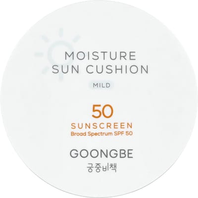 Goongbe Moisture Sun Cushion Zonnebrandcrème, Mild, SPF 50, 14g (0,49 oz) white