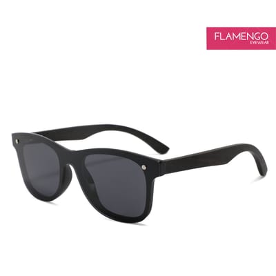 FLAMENGO Randloze Zonnebril – Sunglasses - Festival - Sport - Wintersport – Strand - Ski zonnebril - UV400 – Gepolariseerd - Geschikt voor dames/heren – Stijlvol Design – Zwart - incl. brillenzakje