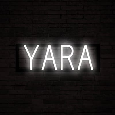 YARA - Neon LED Lamp Kinderkamer | SpellBrite | 45,93 x 16 cm | 6 Dimstanden & 8 Lichtanimaties | Naamlamp Wandlamp Neon Verlichting