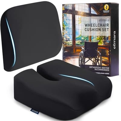 Rolstoelkussens set voor lendensteun en drukverlichting - Comfortabele kussens voor senioren