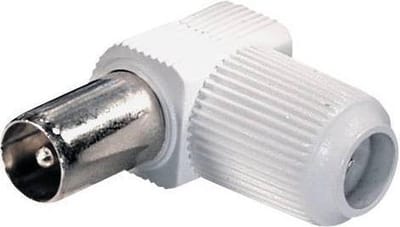 Bellson Coax (IEC) schroef connector, 75dB Haakse uitvoering MAN