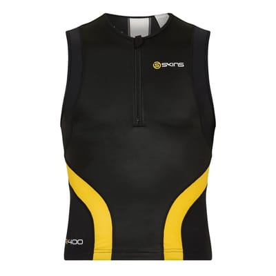Skins Heren Tri 400 Triathlon T-shirt (Zwart)