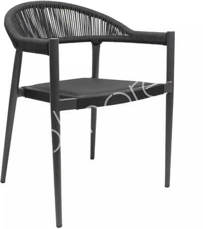 Colmore by Diga Living in Luxury Outdoor dining chair black ALU/TEXTILENE 58x56x78
