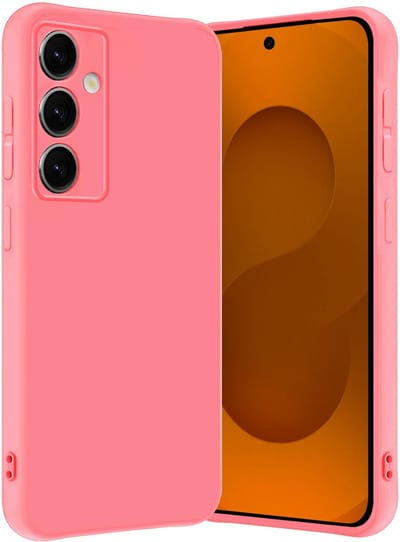 Hoes - Geschikt voor Samsung Galaxy S25 FE - Sterk & Shockproof - Hoesje Cover - Siliconen Case - Lichtroze
