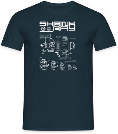 Minions Bouwplan Voor Krimpradiator T-Shirt Heren