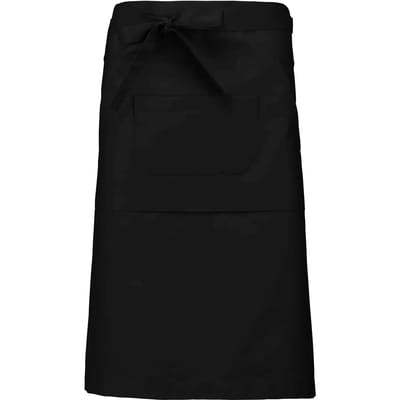 Schort/Tuniek/Werkblouse Unisex One Size Kariban Black 65% Polyester, 35% Katoen