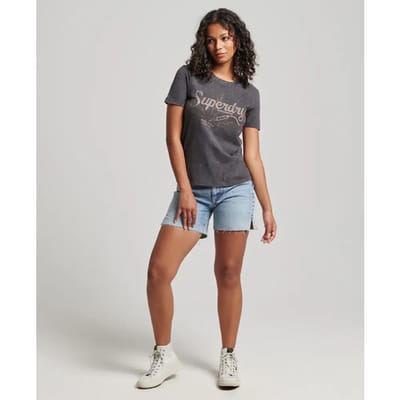 Superdry - Vintage Merch Store Skinny T-shirt - Dames - T-shirts