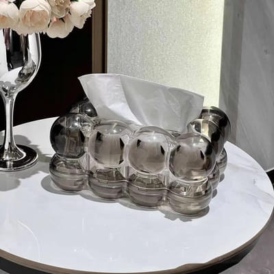 Boîte à mouchoirs de luxe nordique légère et élégante, pour la maison, le salon, la table basse, boîte de rangement pour mouchoirs, boîte à mouchoirs transparente créative