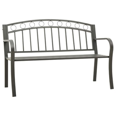 vidaXL - Tuinbank - 120 - cm - staal - grijs
