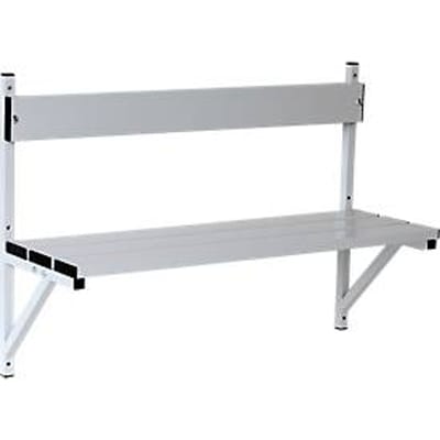 Wandbank, aluminium/rvs, L 1015 mm
