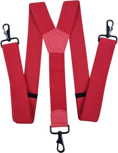 Bretels rood- bretels heren volwassenen - bretellen voor mannen - Bretels rood- bretels heren volwassenen - bretellen voor mannen - 3 Bevestiging beugels die niet los schieten