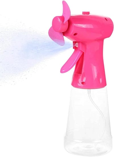 Ventilator Mini Fan - Persoonlijke Koeler - Verkoeling Buiten - Met Water Spray - 350 ml Tank - Wit