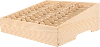 Houten opbergdoos voor mobiele telefoons met meerdere vakken, bureau organizer voor kantoor en thuis, ruimtebesparend en praktisch