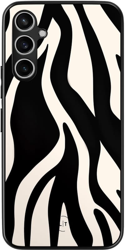 Leuke Telefoonhoesjes - Hoesje geschikt voor Samsung Galaxy A54 - Zebra - Backcover zwart - Print / Illustratie - Zwart