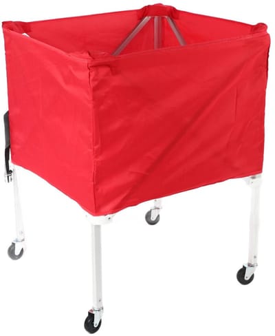 Dailygoods- Ballenkar Opvouwbaar - Draagbare Ballenwagen - Grote Capaciteit - 4 Wielen - Gemakkelijke Toegang - Geschikt voor Voetbal/Volleybal - Sportwagen