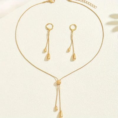 Livano Ketting - Dames - Staal - Nep zilver - Met Hanger - Set - Nep Goud