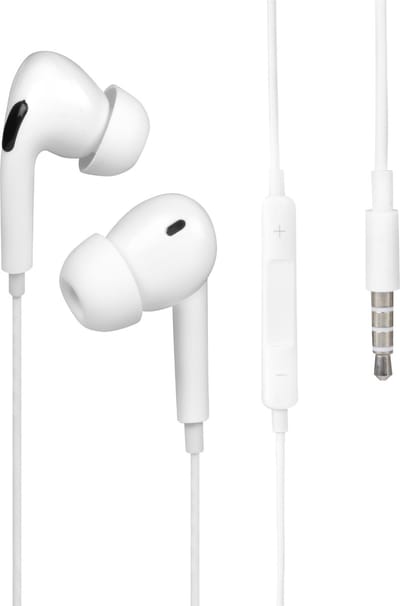 Nuvance Oortjes met Draad - 3.5mm Jack Aansluiting - Oordopjes met Draad - In-Ear Oortjes met Draad en Microfoon - Wit