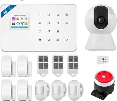 Alarmsysteem Beveiliging - Draadloze Controle - Huis Beveiligen - Automatische Tracking - KIT 3 - Zwart