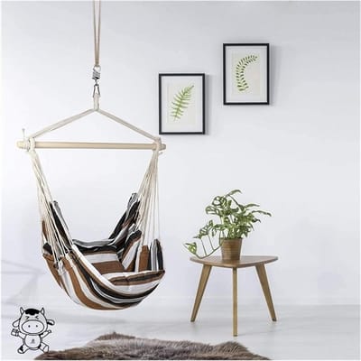 Hangstoel - Schommelstoel - Ontspannen Buiten - Zacht Katoen - 100 x 130 cm - Gestreept