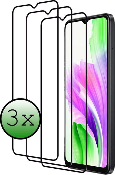 Screenprotector - 3 Stuks Geschikt voor OPPO A38 - Full Cover - Beschermglas - Gehard Glas - Tempered Glass - Screen Protector