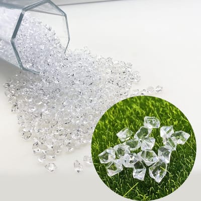 Plastic Neppijsblokjes voor Poppenhuis - 7mm Decoratieve IJsblokjes voor Mokken en Keukenaccessoires, Transparante Decoratie voor Feestjes en Creatieve Projecten