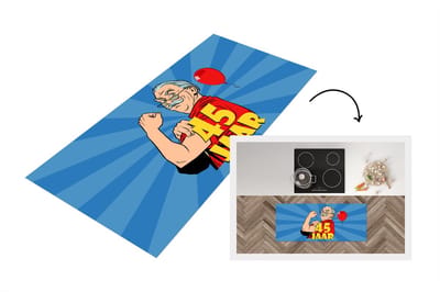 Keukenloper - Loper keuken - Man - Verjaardag - 45 Jaar - 120x50 cm - Keukenloper vinyl