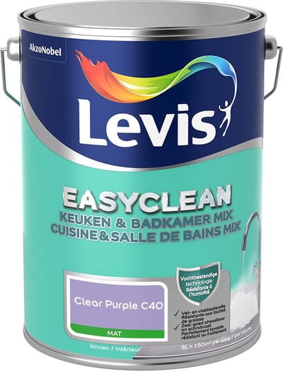 Levis - Easyclean Keuken & Badkamer Mix - Clear Purple C40 - Mengverf - 5 L
