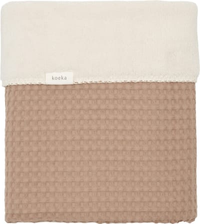 Koeka wiegdeken wafel/teddy Oslo caffe 100x75