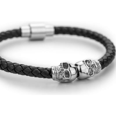 Paul McNeal MB0018SB Lederen Armband Lengte 21cm