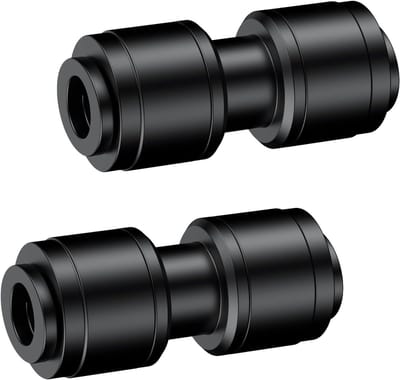 Pack van 15 Plug Fittingen voor 6.35mm Slang, Push-to-Fit 2-Weg Verbinders, Rechtdoor Fittingen voor Druppelirrigatie en Tuinbewatering
