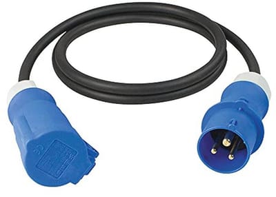 CEE Verlengkabel voor Caravans met 3-Polige Stekker en Koppeling, IP44, 230 V/16 A, 1,5 meter