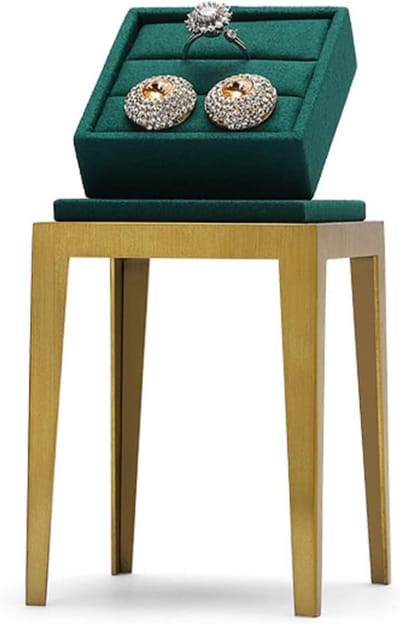 Sieraden Display Stand - Ringhouder Presentatie - Winkel Presentatie - Krasvrij Microvezel - 1 Stuk - Groen
