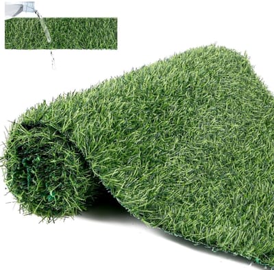 Set van 2 Kunstgras Rollen 20mm 35x120cm - Waterdoorlatend Kunstgras voor Tuin, Balkon en Evenementen