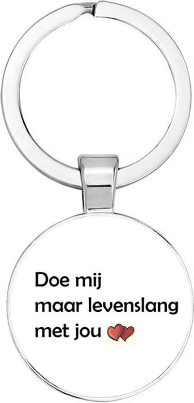 Akyol - Doe mij maar levenslang Sleutelhanger - liefde - iemand die liefde wilt geven aan een ander - valentijnsdag - relatie - cadeautje voor vriend/vriendin - verjaardagscadeau - cadeau - kado - gift - geschenk - verrassing - 2,5 x 2,5 CM