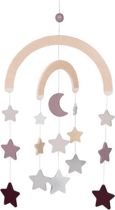Mobiel: MAAN en STERREN Lifestyle Mauve 39x45cm, hout