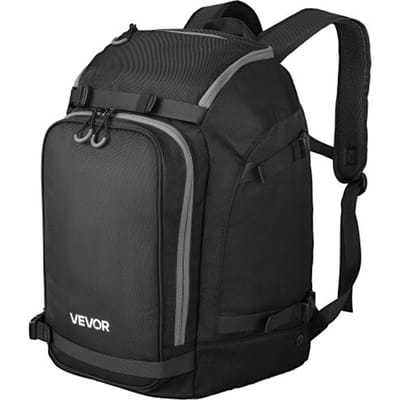 VEVOR Skitas, 55 L, Reistas voor Snowboardschoenen, Skischoentas van duurzaam 1680D Oxford, Skizak voor Ski's, Snowboard, Helm, Bril, Handschoenen, Accessoires (Zwart)